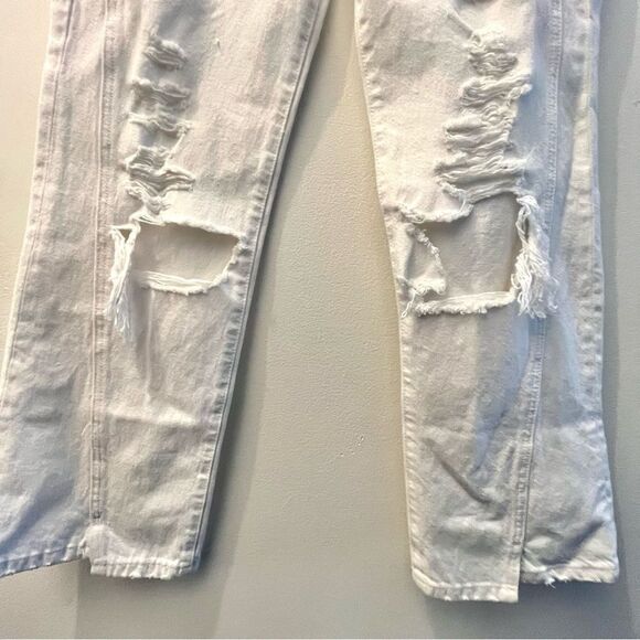 Le Jane high-rise straight-leg jeans, Distressed White, Size 25, NWT - Picture 2 of 8